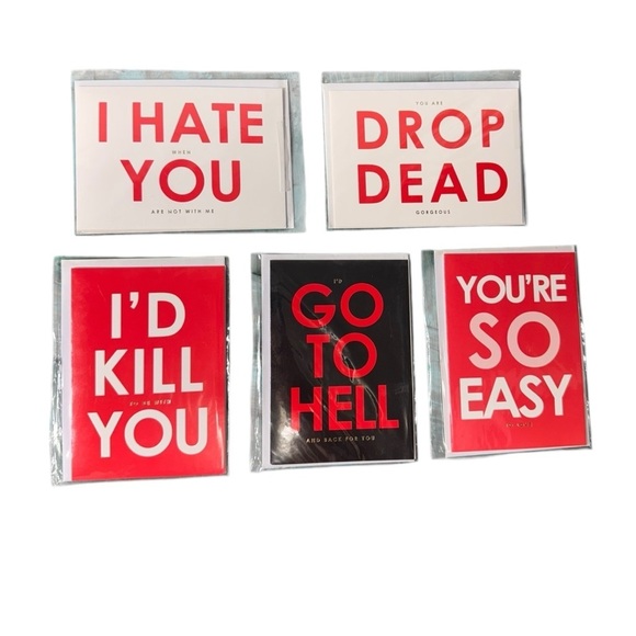 Other - Dark Humour Funny Novelty Gift Love Cards with Fine Print